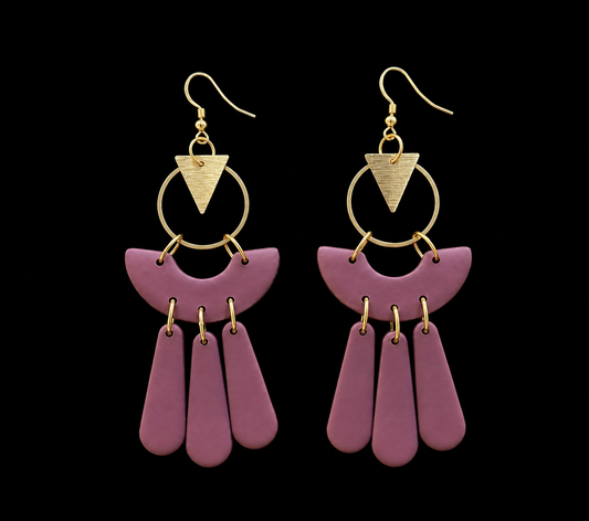Boho Fringe Chandelier Earrings - Handmade Statement Jewelry