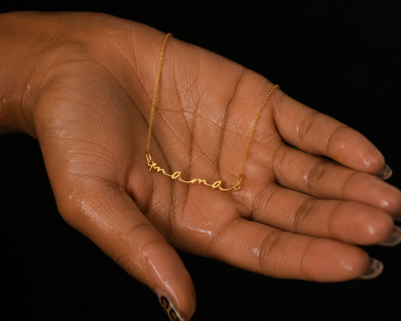 Stainless Steel Dainty Mama Necklace