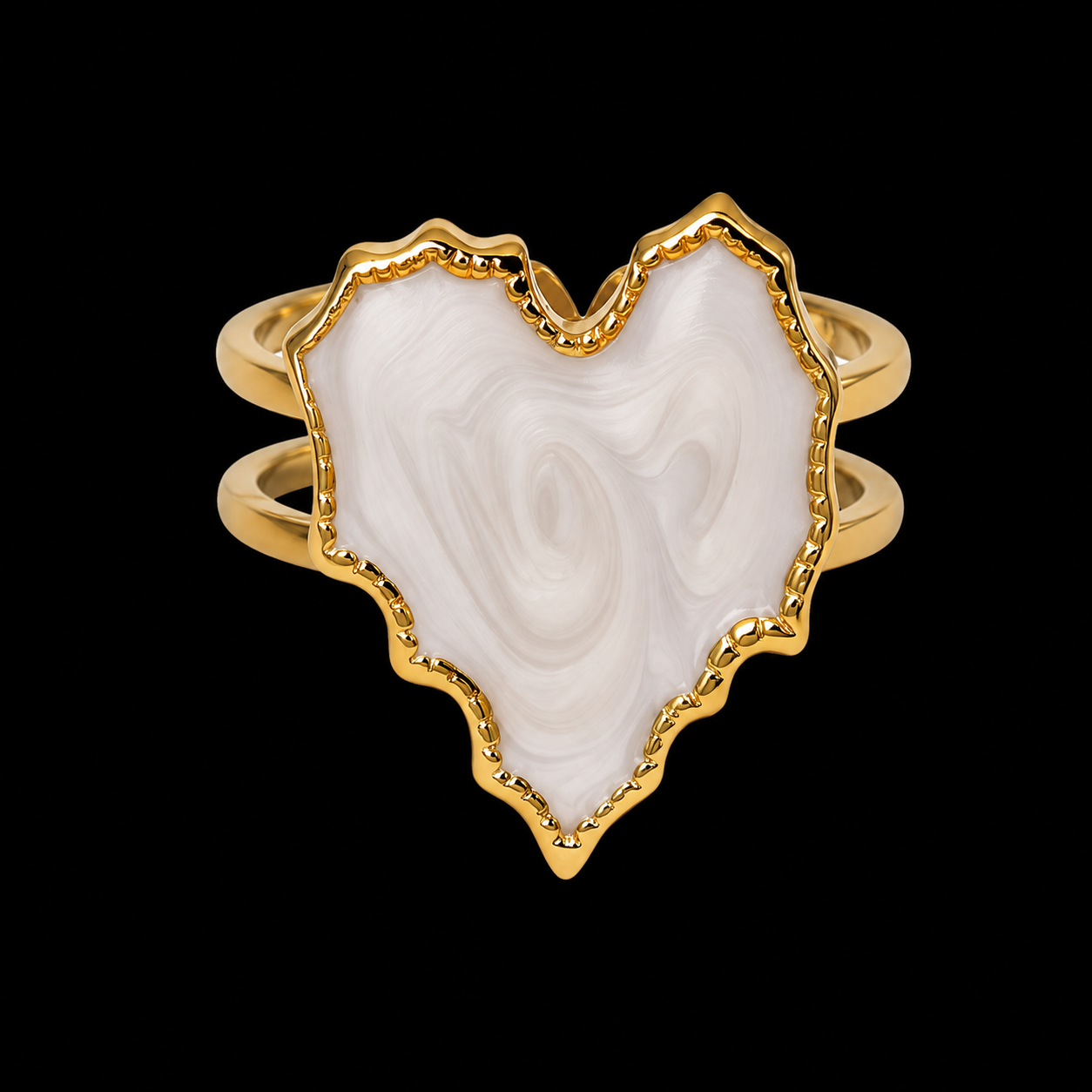 Ivory Heart Statement Ring