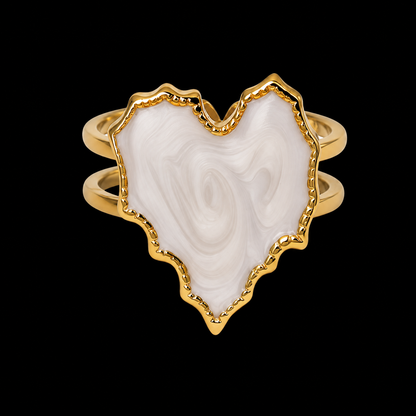 Ivory Heart Statement Ring