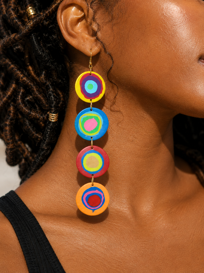 Abstract Circles Drop Earrings