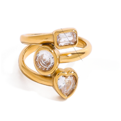 Crystal Cascade Ring