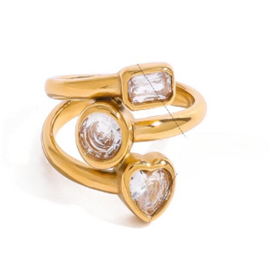 Crystal Cascade Ring