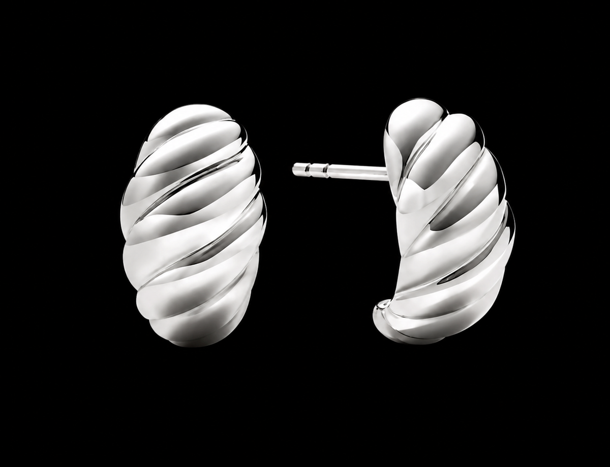 Twisted Dome Studs | Stainless Steel Stud Earrings | Tarnish Resistant | Hypoallergenic