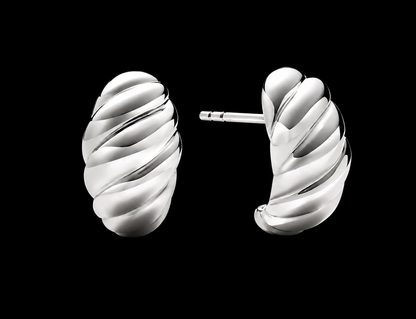 Twisted Dome Studs | Stainless Steel Stud Earrings | Tarnish Resistant | Hypoallergenic