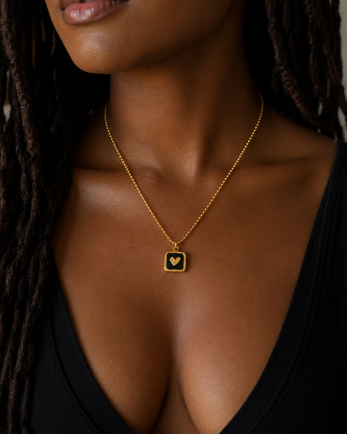 Heartbeat Square Necklace