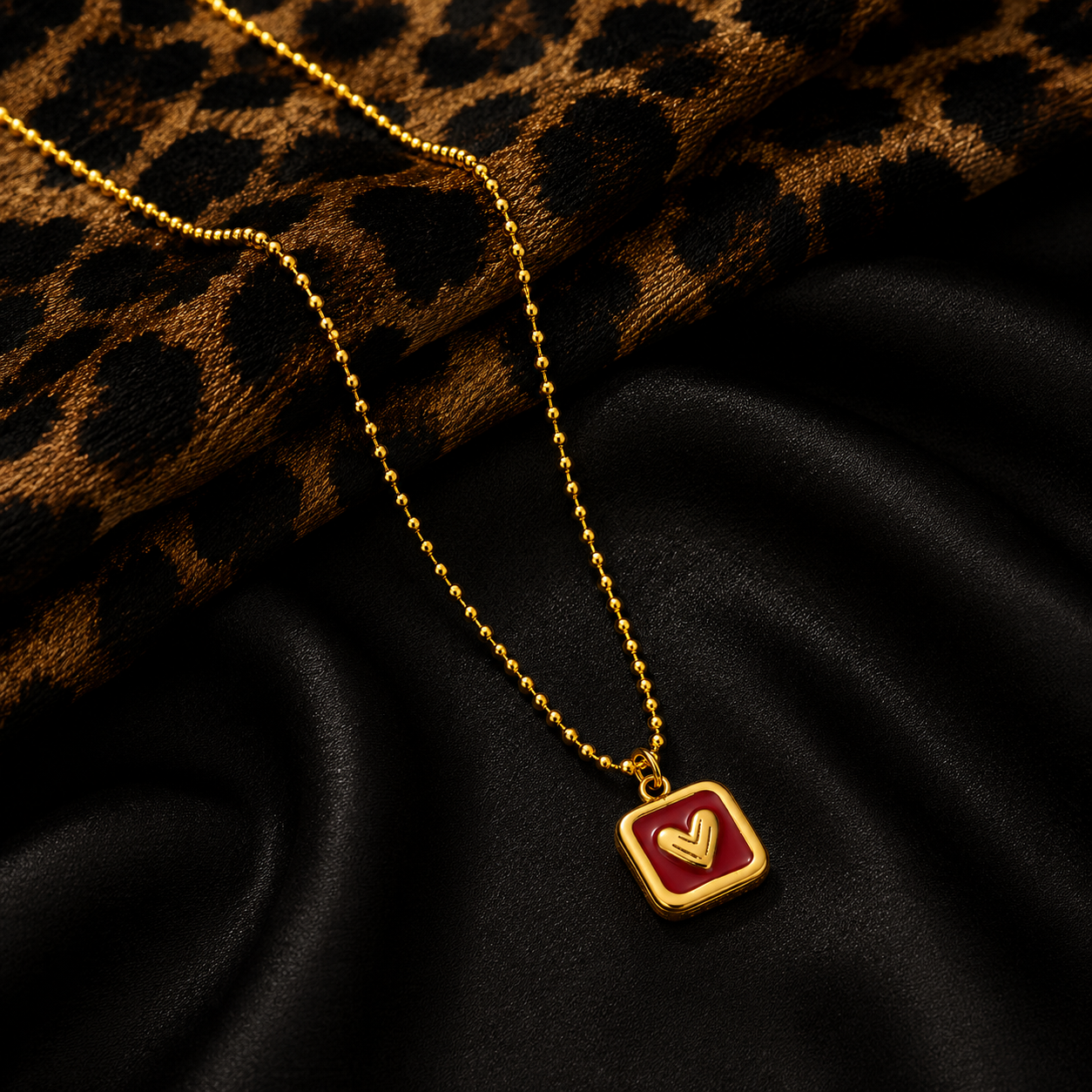 Heartbeat Square Necklace