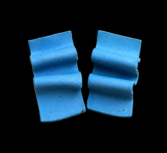 Turquoise Ruffle Earrings