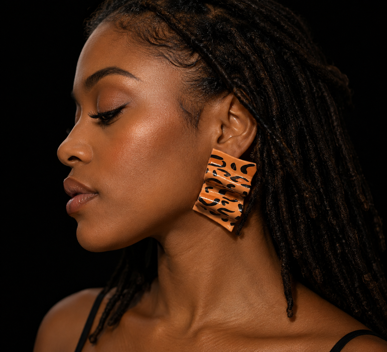 Wild Wave Leopard Statement Earrings
