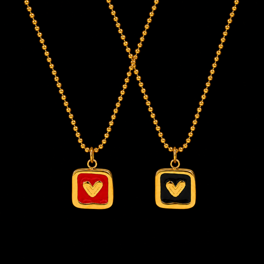 Heartbeat Square Necklace