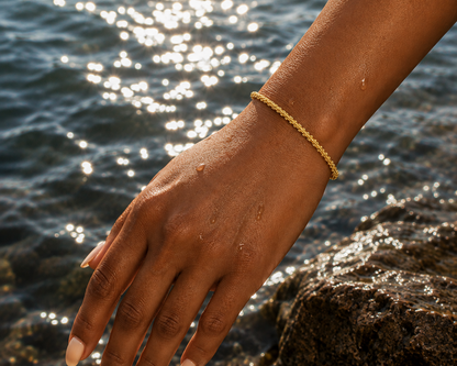 Textured Beaded Chain Bracelet | Stainless Steel | Tarnish Resistant | Hypoallergenic