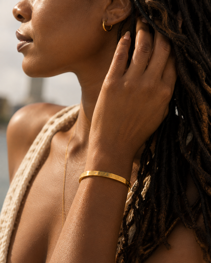Roman Numeral Bangle | Stainless Steel | Tarnish Resistant | Hypoallergenic