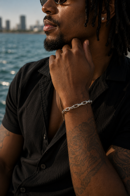 Bold Link Chain Bracelet | Waterproof Stainless Steel | Tarnish Resistant | Hypoallergenic