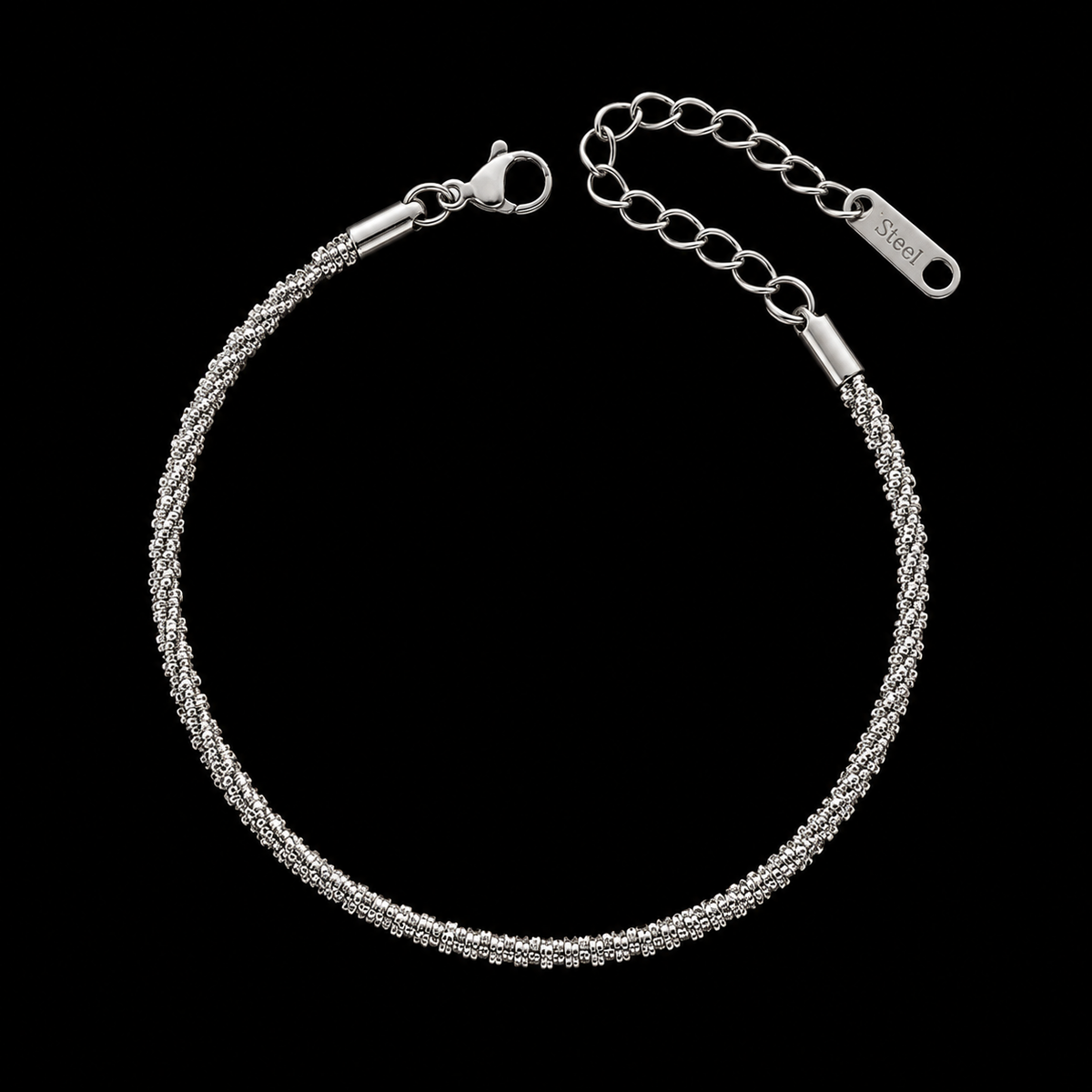 Textured Beaded Chain Bracelet | Stainless Steel | Tarnish Resistant | Hypoallergenic