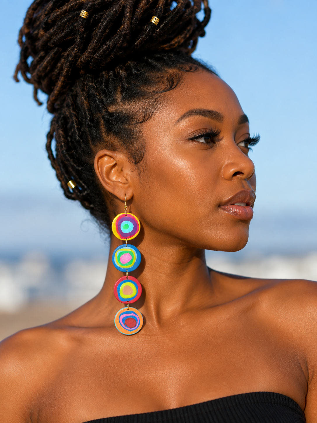 Abstract Circles Drop Earrings