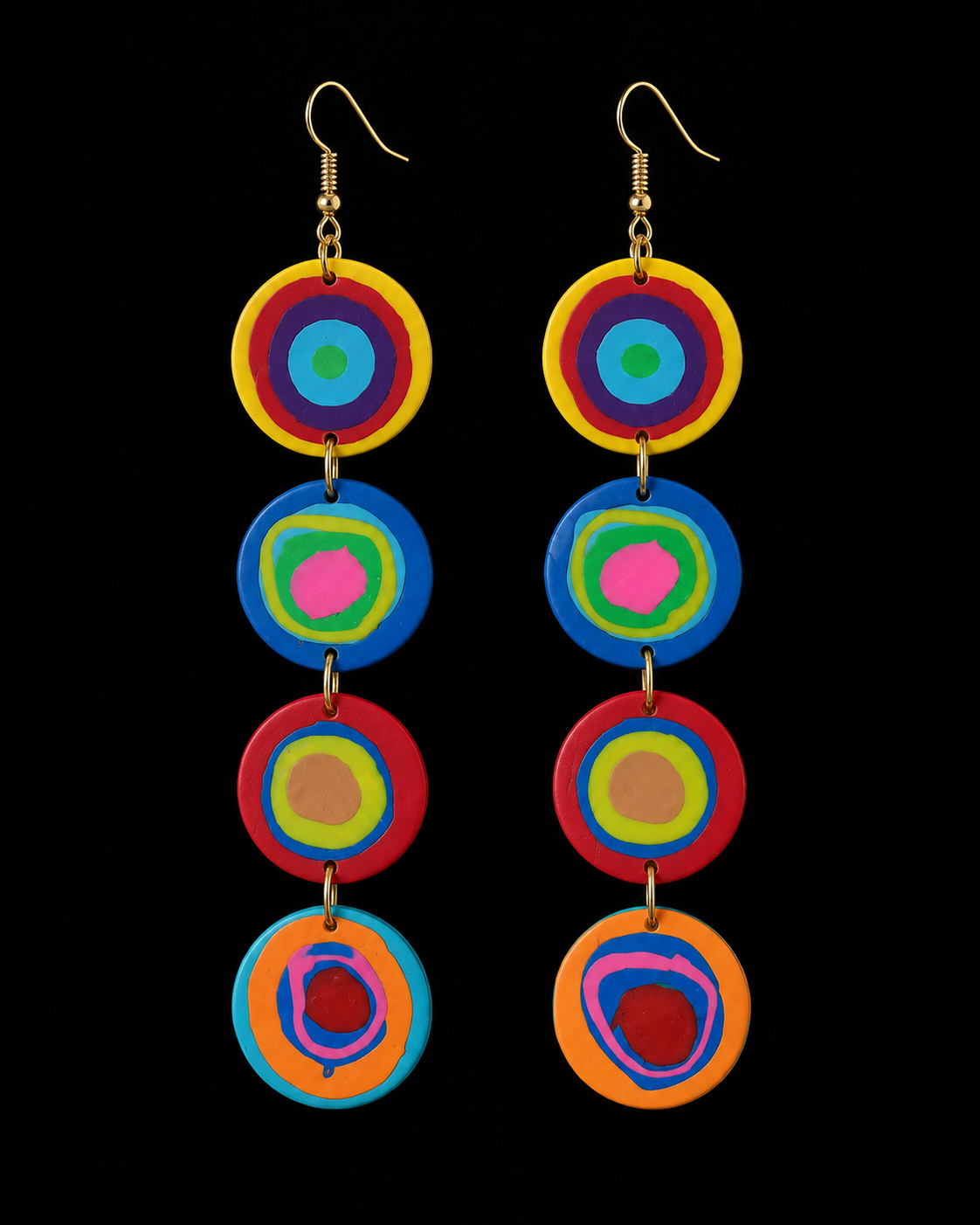 Abstract Circles Drop Earrings