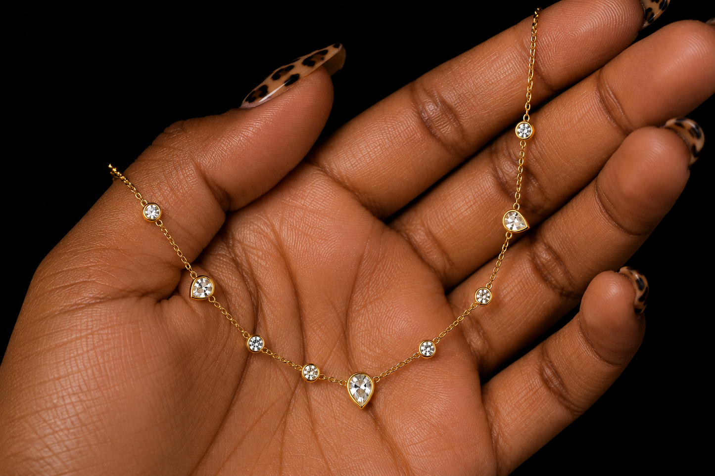 Teardrop Stone Necklace